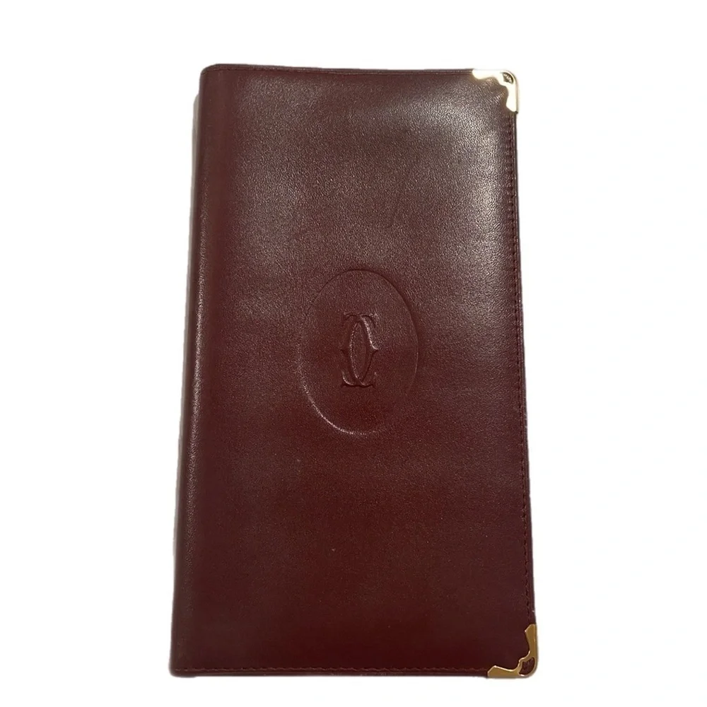 Cartier Bifold Men's Leather Long Wallet WLT